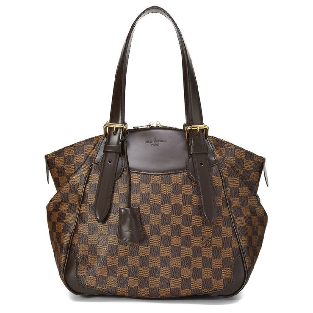 Louis Vuitton Brown Damier Ebene Coated Canvas Verona Gm (Authentic Pre-Loved)
